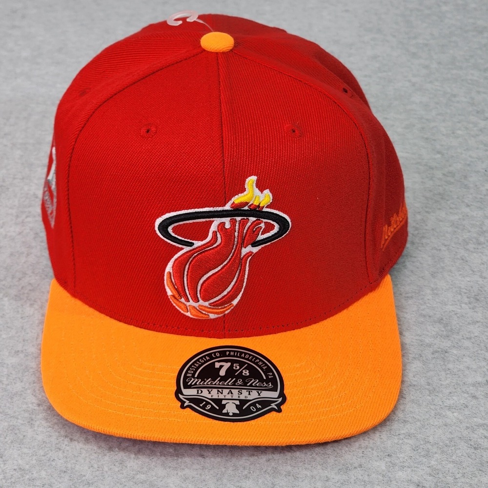 Miami Heat Mitchell & Ness Hat 7 5/8 Hardwood Classics Twenty Years Of Heat